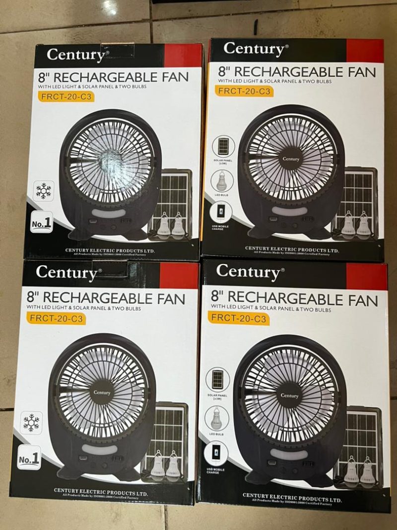 CENTURY 8" Rechargeable Fan C3